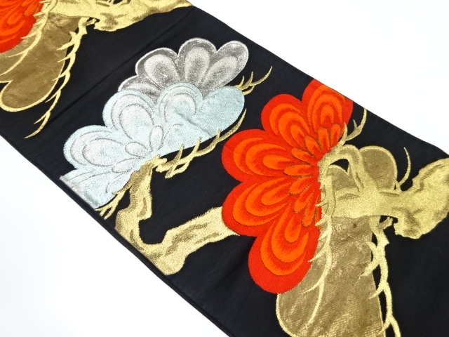 アンティーク　笠松模様織り出し袋帯（材料）